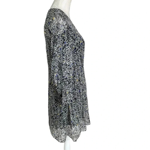 Reiss Charlotte Burnout Silk Blend Mini Dress Black Size 2 - Picture 8 of 12